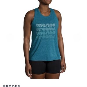 Brooks Blue Sleeveless Relaxed Tank Top